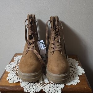 Maurices Brown Lace Up Boots